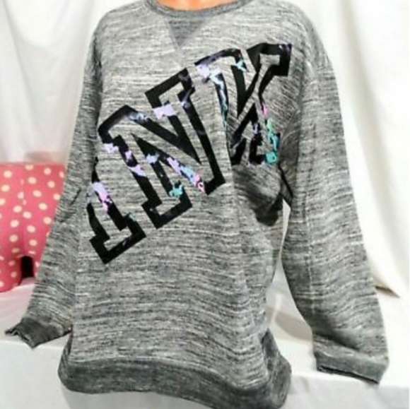 VS PINK Marble Watercolor Pullover Sweatshirt - Picture 3 of 7